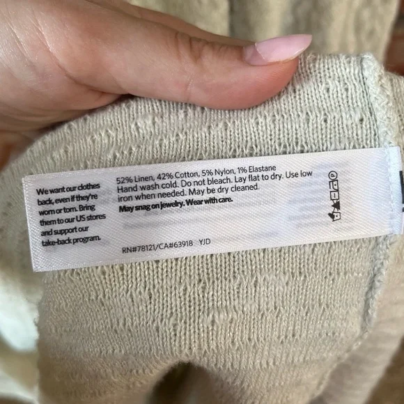 Eileen Fisher Linen Cotton Blend Hooded Cardigan Sweater Size XL - Picture 2 of 7